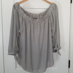 Express dot off the shoulder blouse